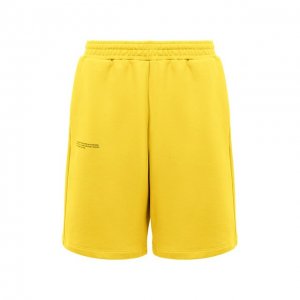 Хлопковые шорты PANGAIA. Цвет: жёлтый