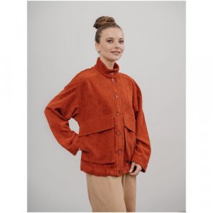 Куртка , размер S(42-44), коричневый, красный Модный Дом Виктории Тишиной. Цвет: красный/коричневый