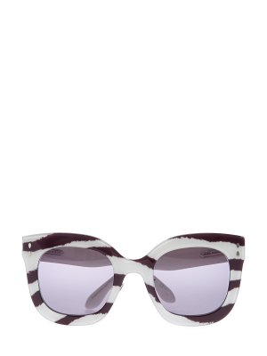 Солнцезащитные очки-oversize с анималистичным принтом Isabel Marant(sunglasses). Цвет: черно-белый