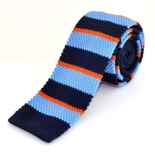 Галстук мужской G_poly-149/5,5 темно-синий/голубой/оранжевый 149х5,5 см 2beMan. Цвет: разноцветный