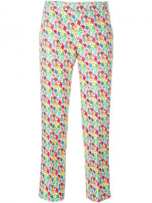 Укороченные брюки с цветочным принтом Au Jour Le. Цвет: многоцветный