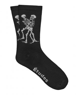Хлопковые носки Études. Цвет: черный