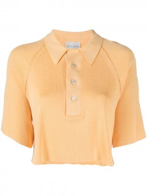 Укороченная рубашка поло Forte. Цвет: оранжевый