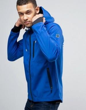 Спортивная куртка с капюшоном Active Blend. Цвет: синий