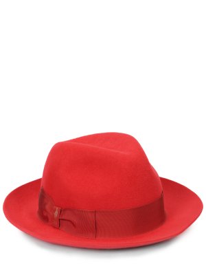 Шляпа шерстяная BORSALINO. Цвет: красный