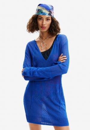 Трикотажное платье SHORT OPENWORK , цвет blue Desigual