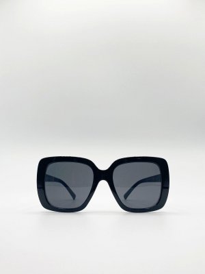 Черные квадратные солнцезащитные очки оверсайз, черный SVNX