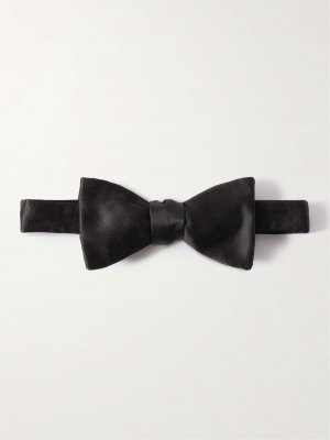 Шелково-атласный галстук-бабочка Duchesse с предварительно завязанными галстуками , черный Favourbrook