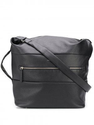 Большая сумка на плечо с логотипом Orciani. Цвет: черный