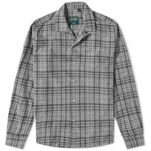 Большая верхняя рубашка с воротником-стойкой и узором «гусиные лапки» Gitman Vintage