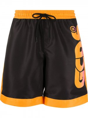 Плавки-шорты с логотипом Gcds. Цвет: черный