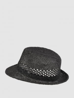 Соломенная шляпа с кружевным узором, черный Esprit