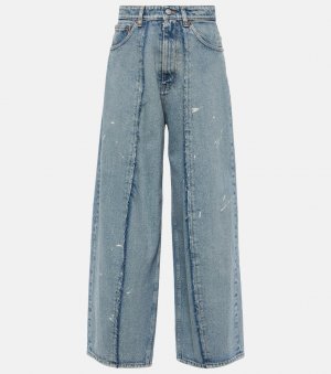 Потертые джинсы широкого кроя Mm6 Maison Margiela, синий Margiela