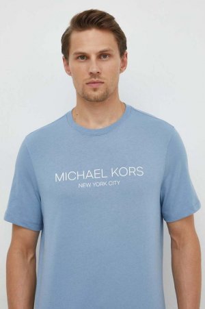 Хлопковая футболка, синий Michael Kors