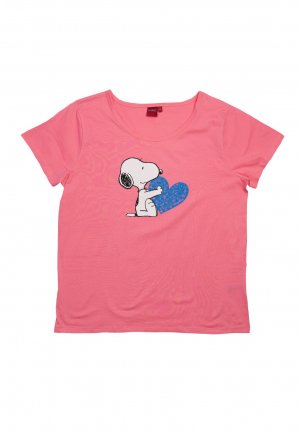 Футболка с принтом THE PEANUTS , цвет pink Snoopy