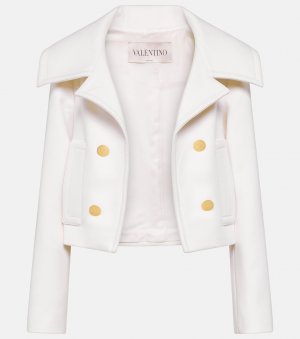 Укороченная куртка из шерсти и кашемира , белый Valentino