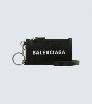 Чехол для банковской карты на брелоке, черный Balenciaga