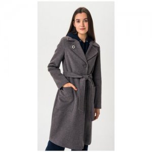 Пальто в классическом стиле ElectraStyle 3-6040М-289 Серый 52/170. Цвет: серый