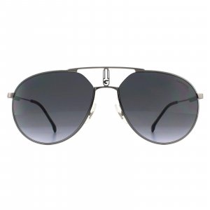 Темно-рутениевые темно-серые солнцезащитные очки Aviator с градиентом, серый Carrera
