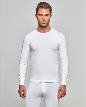 Мужская белая термобелье-рубашка с длинными рукавами , белый Impetus