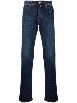 Dark-wash straight-leg jeans Incotex. Цвет: синий