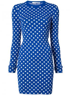 Облегающее мини-платье с узором из звезд Givenchy. Цвет: синий