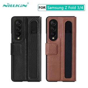 Чехол Nillkin для Samsung Galaxy Z Fold 3, сумка карт из искусственной кожи, защитная задняя крышка-кошелек 4, 5G