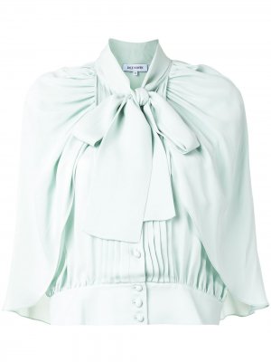 Блузка с укороченными рукавами-кейп Dice Kayek. Цвет: зеленый
