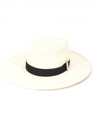 Соломенная шляпа Jeanne Gigi Burris Millinery. Цвет: нейтральные цвета