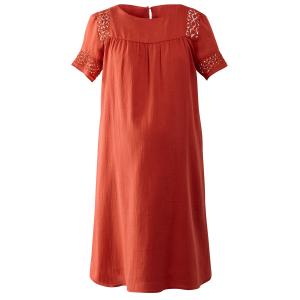 Платье для периода беременности, с макраме и красивой спинкой La Redoute Collections. Цвет: красный/ кирпичный