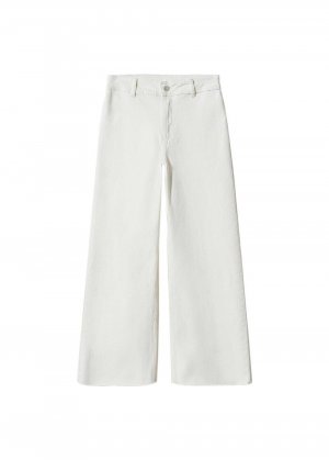 Широкие джинсы MANGO catherin, пестрый белый
