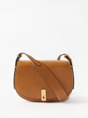 Кожаная сумка через плечо polo id , коричневый Ralph Lauren