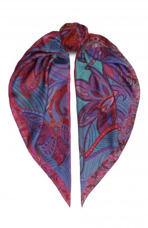 Шелковый платок Восточный орнамент Gourji. Цвет: разноцветный