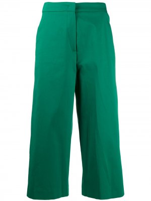 Укороченные брюки палаццо Federica Tosi. Цвет: зеленый