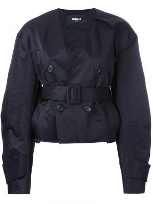 Куртка с запахом Yang Li. Цвет: черный