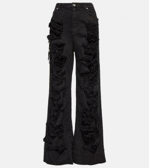Расклешенные джинсы с завышенной талией из коллаборации Kim DOLCE&GABBANA, черный Dolce&Gabbana