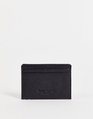 Черный кошелек для пластиковых карт из фактурной кожи -Черный цвет River Island