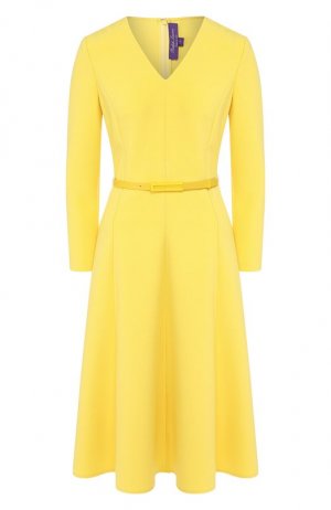 Шерстяное платье Ralph Lauren. Цвет: жёлтый