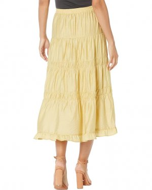 Юбка MOON RIVER Tiered Maxi with Ruffle Details, желтый