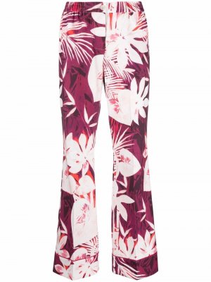 Укороченные брюки с цветочным принтом F.R.S For Restless Sleepers. Цвет: розовый