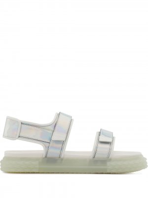 Сандалии Blabber Gummy с открытым носком Giuseppe Zanotti. Цвет: белый