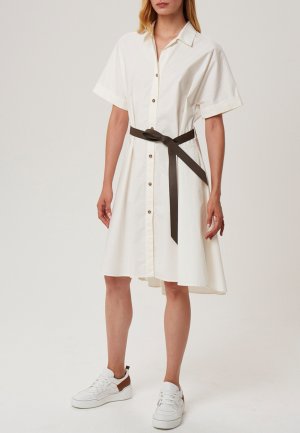 Платье CAPPELLINI BY PESERICO. Цвет: белый