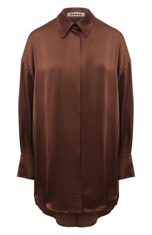 Блузка из вискозы AERON. Цвет: коричневый