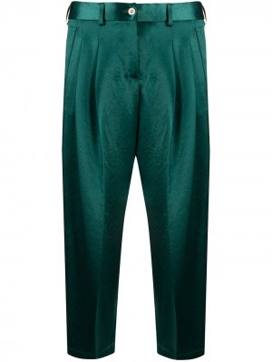 Укороченные брюки с завышенной талией Jejia. Цвет: зеленый