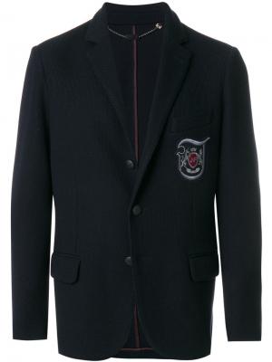 Пиджак с заплаткой логотипом Jo No Fui. Цвет: синий