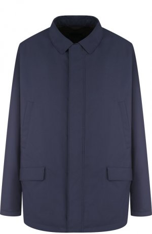 Куртка на молнии с внутренней меховой отделкой Loro Piana. Цвет: синий