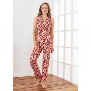 Пижама , размер 50, белый, красный Relax Mode. Цвет: красный/белый