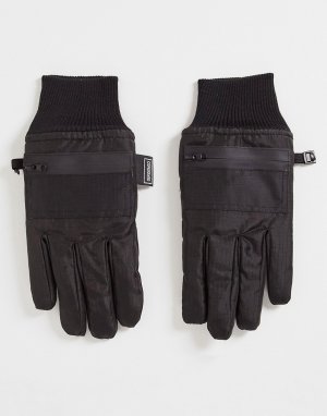 Утепленные перчатки черного цвета -Черный Consigned