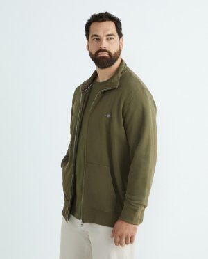 Мужская куртка большого размера на обычной молнии , зеленый Gant. Цвет: зеленый