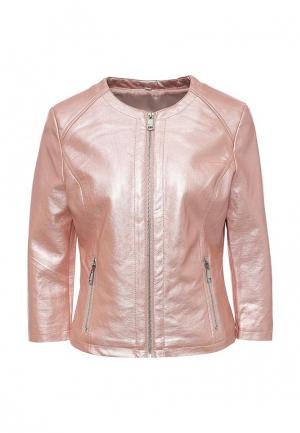 Куртка кожаная B.Style. Цвет: розовый
